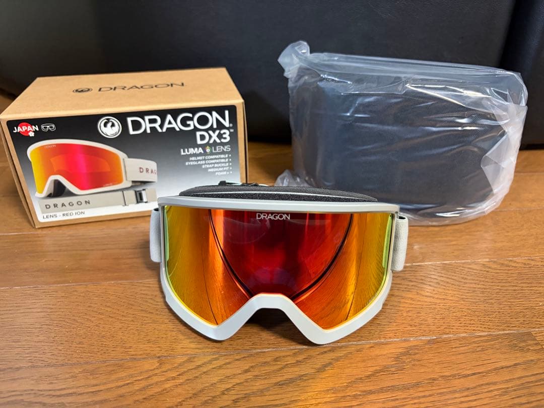 【新品未使用】スノーゴーグルDRAGON DX3 LENS-RED ION
