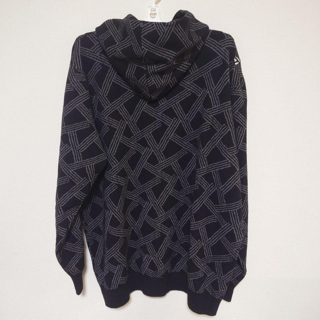 テーラーメイド フリース フード付きセーター メンズ 黒グレー