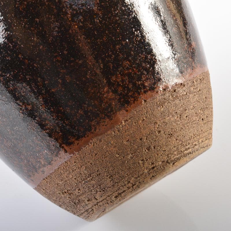 茶道具　瀬戸焼　肩衝茶入　定家純子　正絹唐草文　仕覆付　書付箱　D　R6227