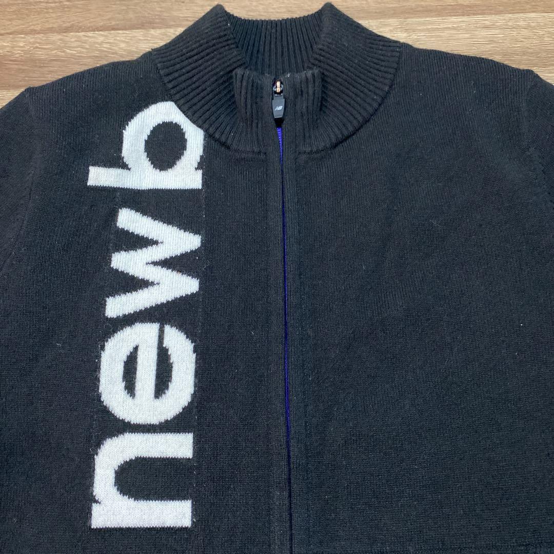 美品♡ニューバランスゴルフ♡ニットジップジャケット♡ブラック♡ホワイト♡S