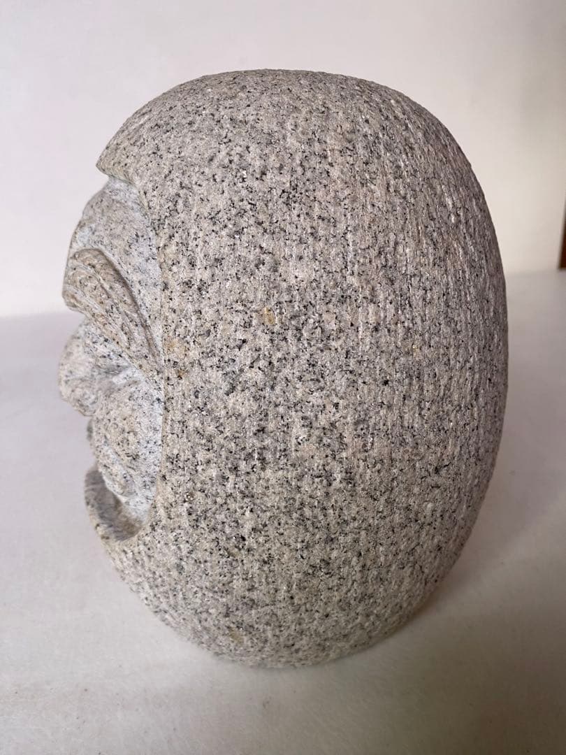 だるま石　御影石　達磨　だるま　ダルマ　置物　彫刻　縁起物　骨董　オブジェ