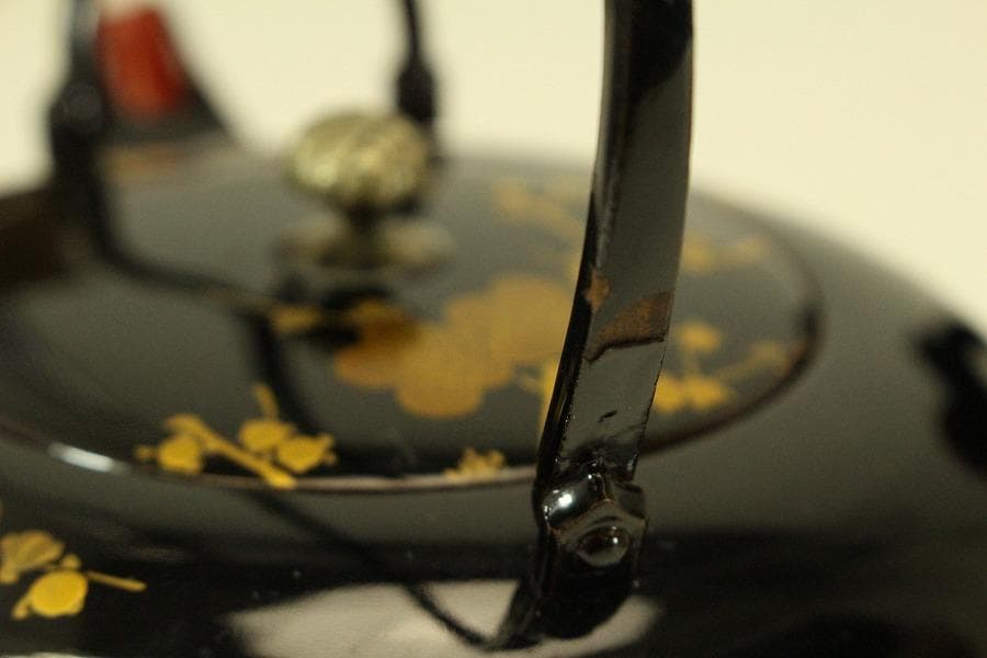 梅蒔絵 お屠蘇 揃 銚子 盃三 台 美品 正月 節句(ZE527)