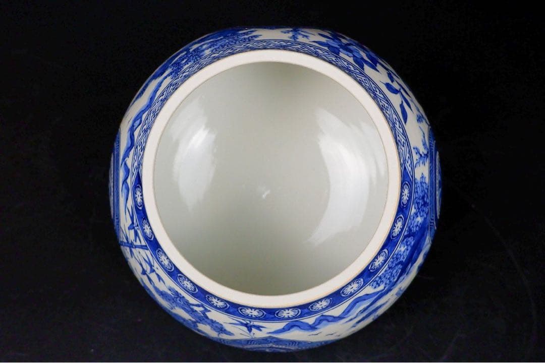 加藤利昇 染付蜜柑水指 美品 共箱 京都 茶道具 真作保証