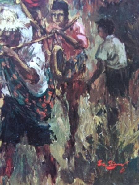 SIAUW SWIE THJING（蕭瑞清）、割礼、希少な額装用大判画集画