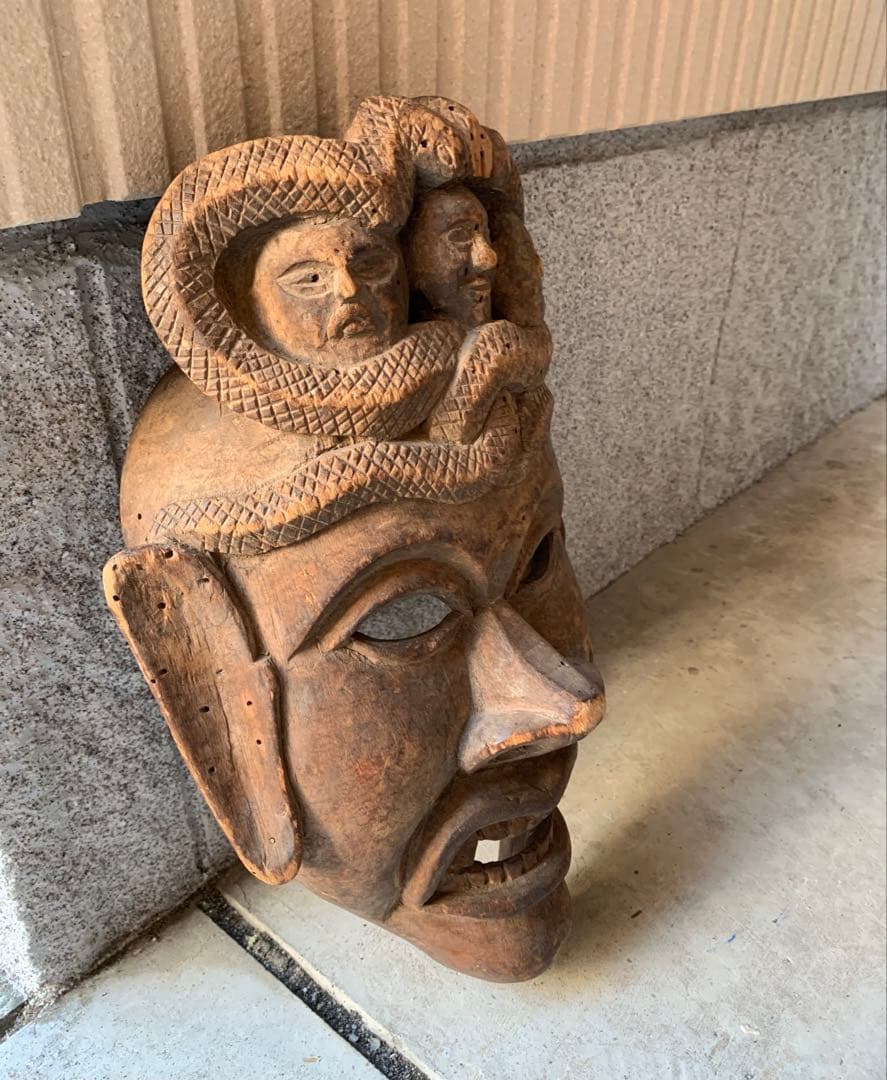 ヒマラヤ仏教 ヒンドゥー教 バイラヴ ナーガ プリミティブ フォークアート 仮面