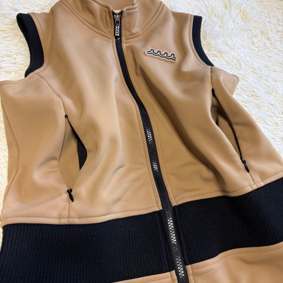 【ムータマリン】極美品 ジップワンピース 裏起毛 プリーツ Mサイズ