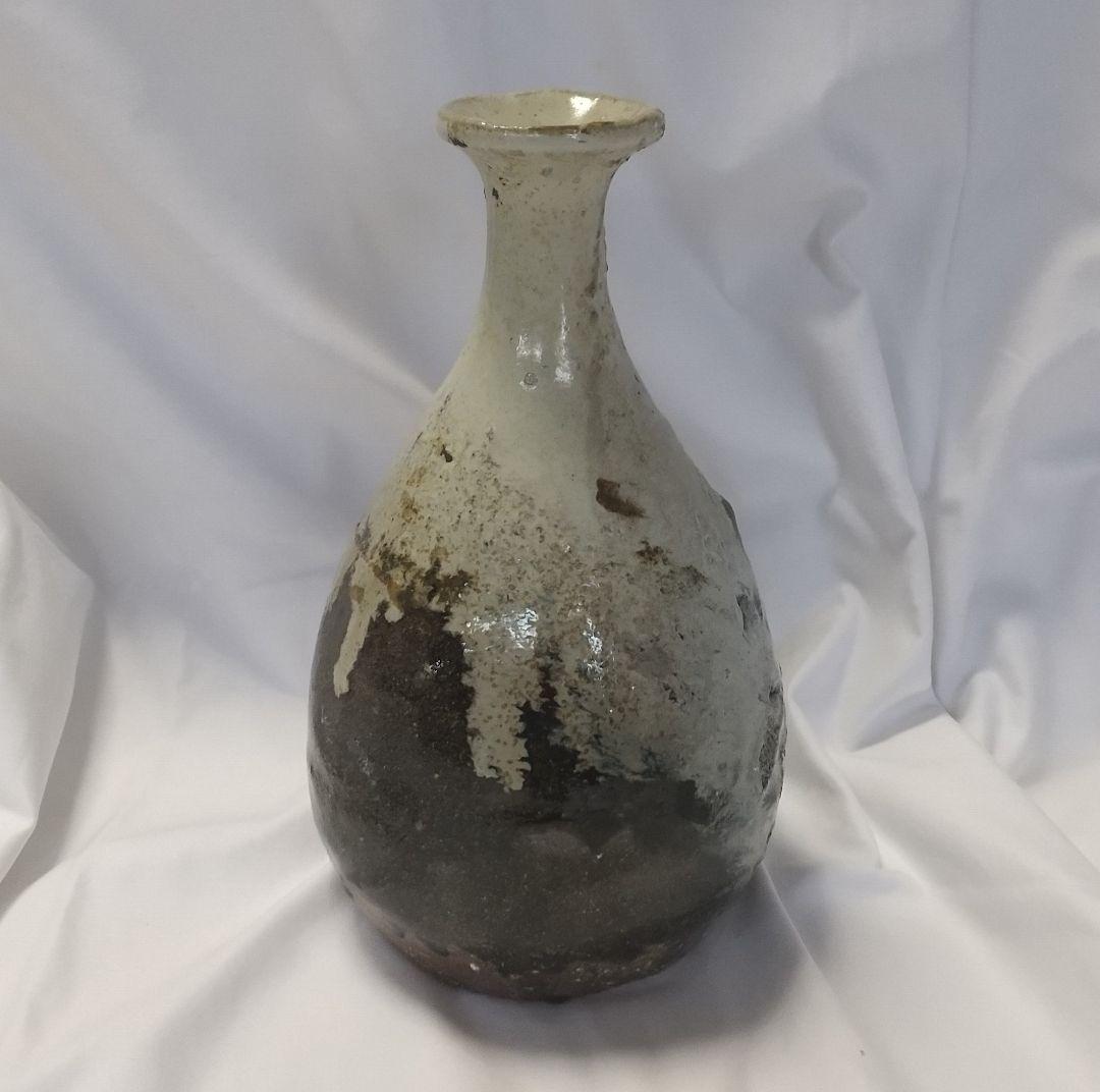 中川自然坊 朝鮮唐津 鶴首花入 未使用品 共布 共箱