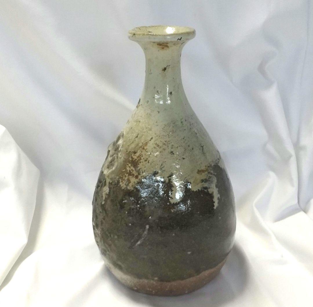 中川自然坊 朝鮮唐津 鶴首花入 未使用品 共布 共箱