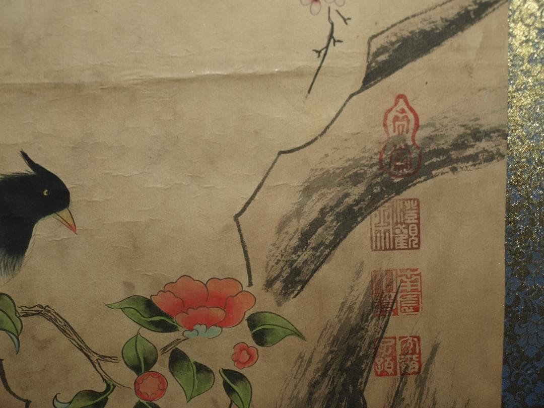 骨董市仕入れ品　中国近時代の掛軸　激安骨董品　肉筆保証BD339A12-1