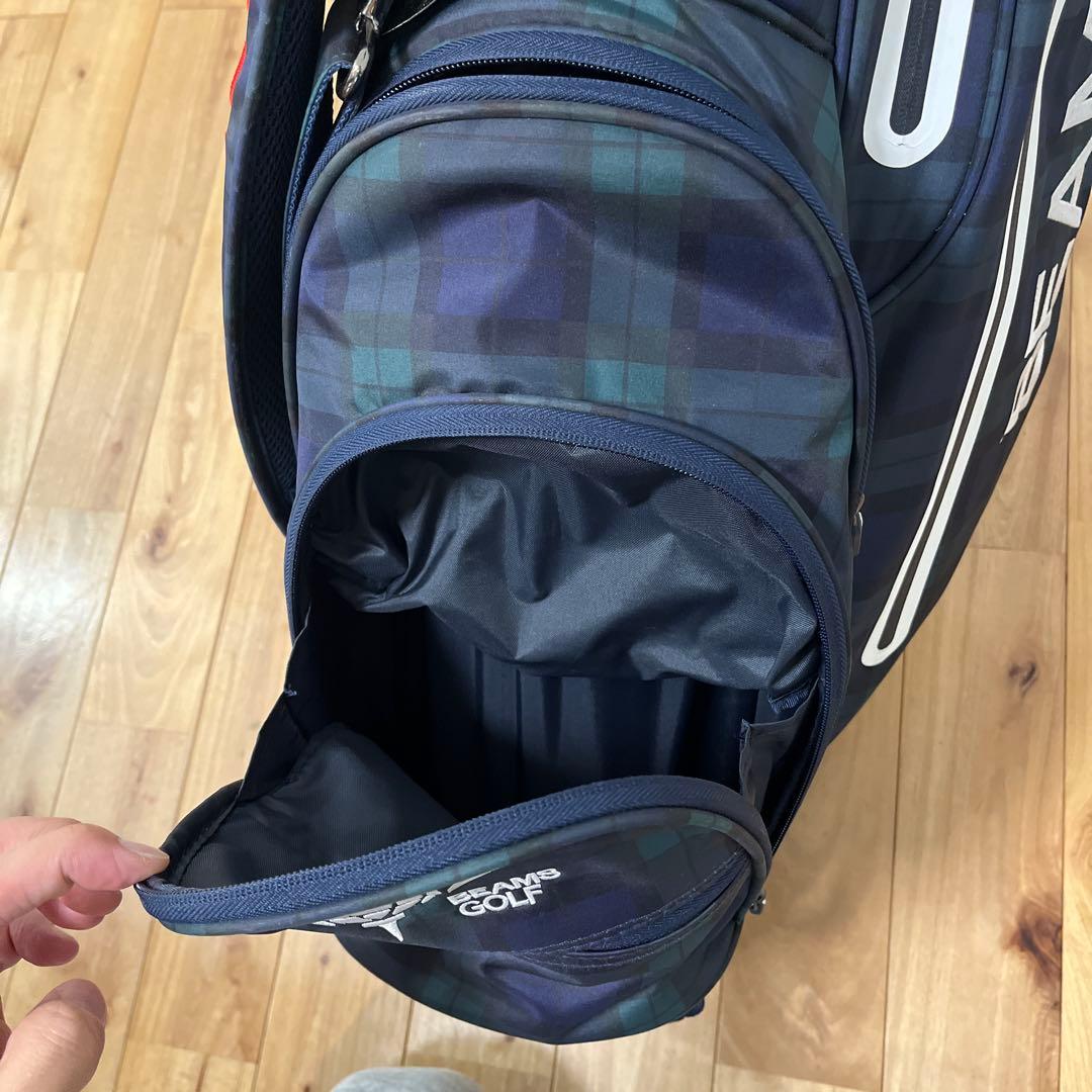 BEAMS GOLF ブラックウォッチ キャディバッグ　美品