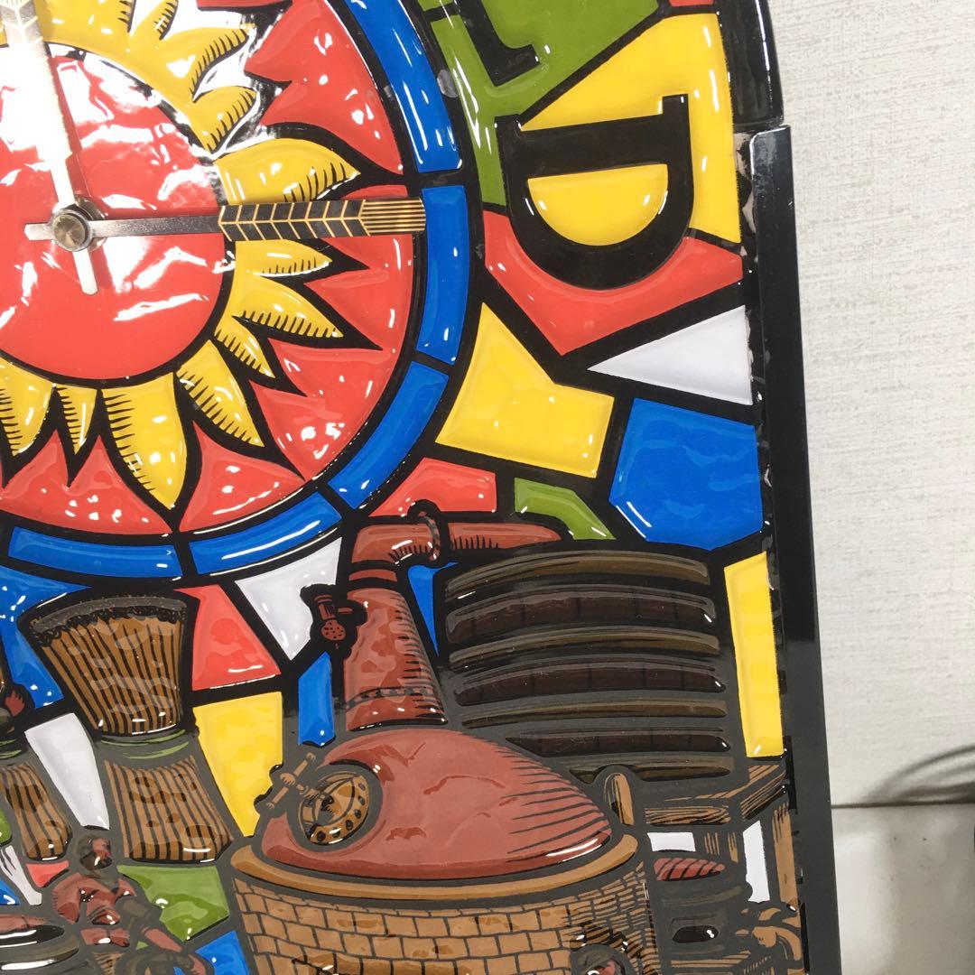 ☆ライト通電確認済み☆サントリーオールド ステンドグラス型 時計 昭和レトロ