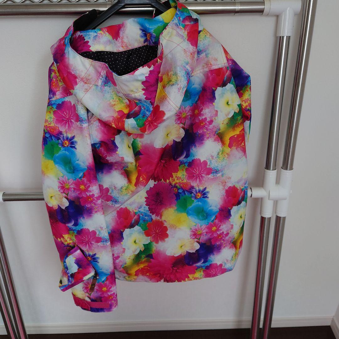 スノーボード　スノボ　スキー　ウェア　パステル　ピンク　花