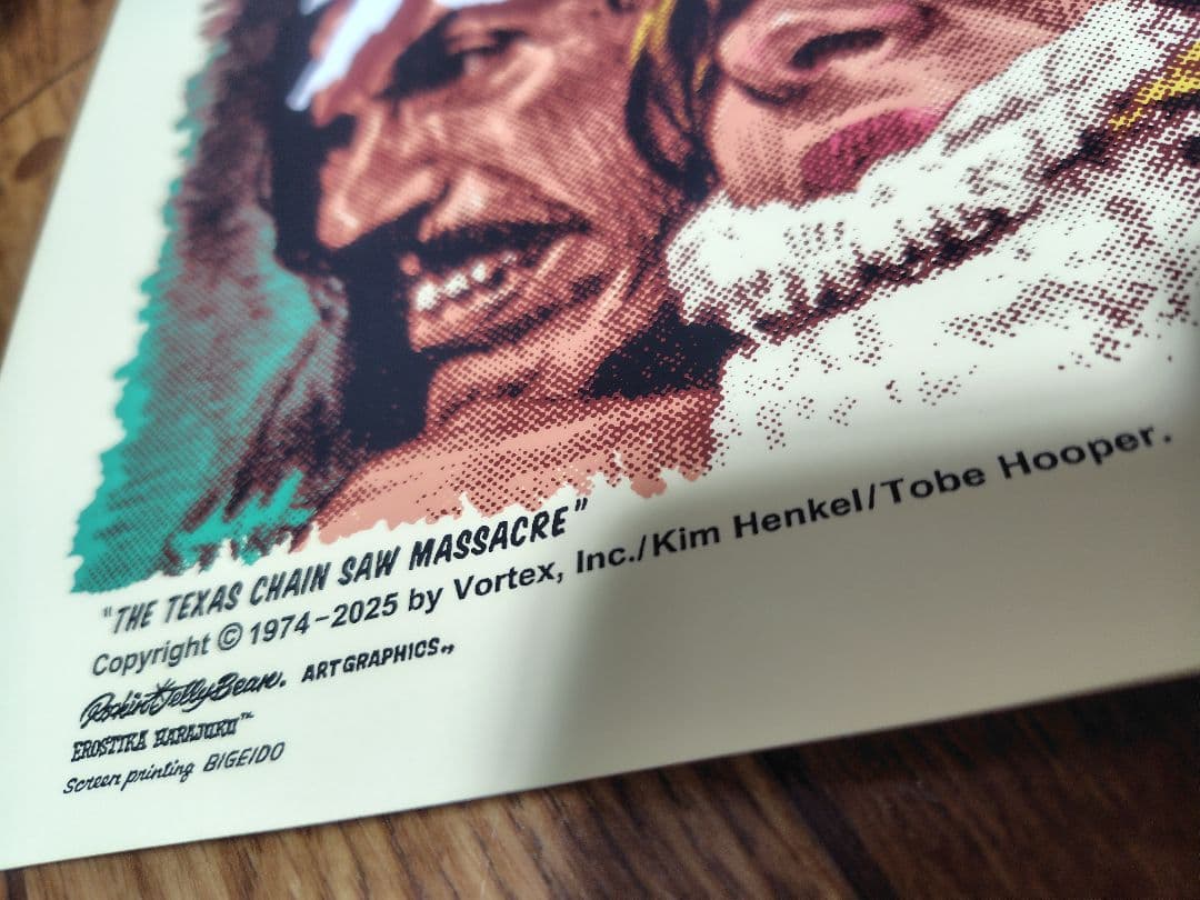 ロッキンジェリービーン 悪魔のいけにえ シルクスクリーンポスター mondo