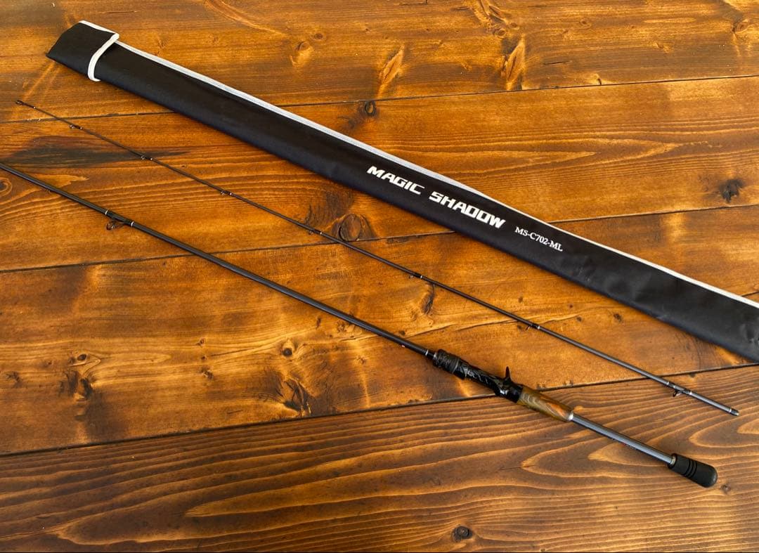 ベイトロッド　C702ML バスロッド　バス釣り　トラウト　ウッドグリップ