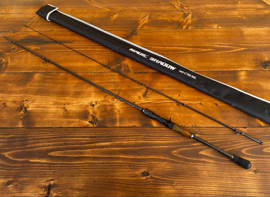 ベイトロッド　C702ML バスロッド　バス釣り　トラウト　ウッドグリップ