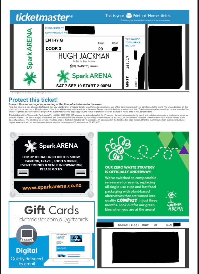 ※激レア　ヒュー・ジャックマン 2019年 ワールドツアー パーカー 公式品