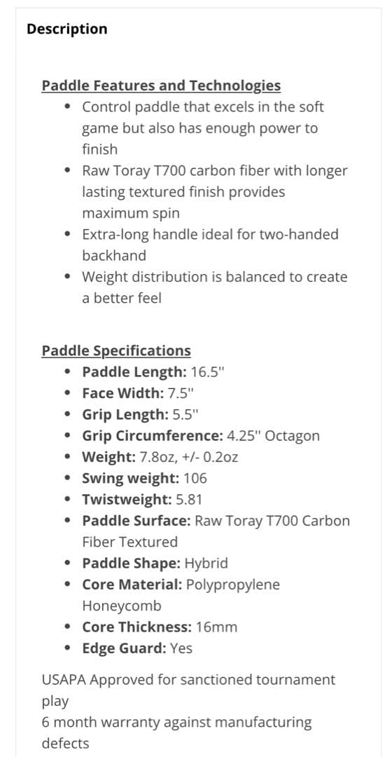 【新品】Ronbus ピックルボール　パドル　R1.16