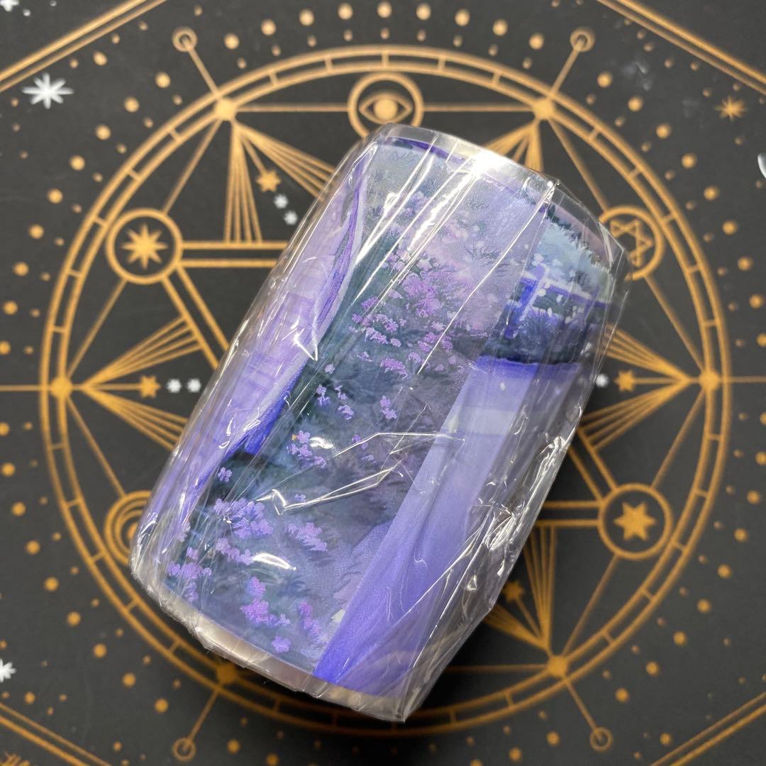 【9131】海外　マステ　5m巻　PETマスキングテープ　夜道　花びら　背景系