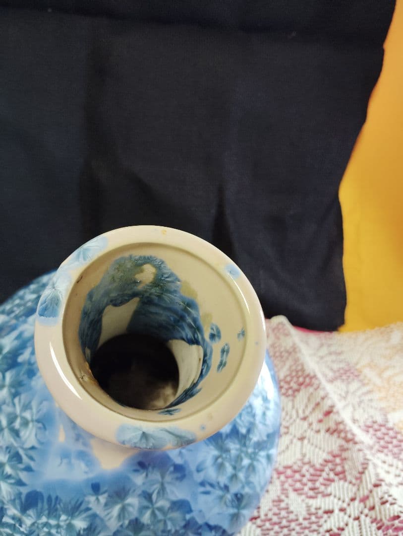 花柄 陶器 花瓶