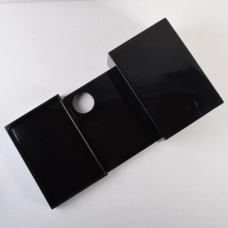 茶道具　黒塗茶箱　茶碗　朱塗　棗　香合など　十一点　一式　仕覆付　M　R8831