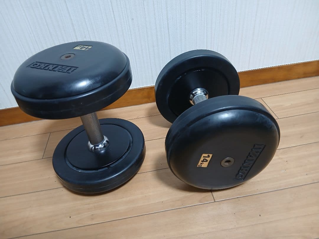 ①IVANKO(イヴァンコ) SDKR ダンベル(ラバー) 14kg x 1個