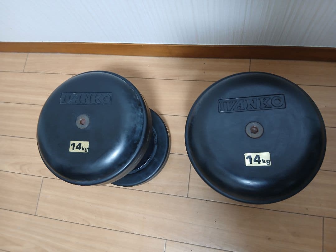 ①IVANKO(イヴァンコ) SDKR ダンベル(ラバー) 14kg x 1個