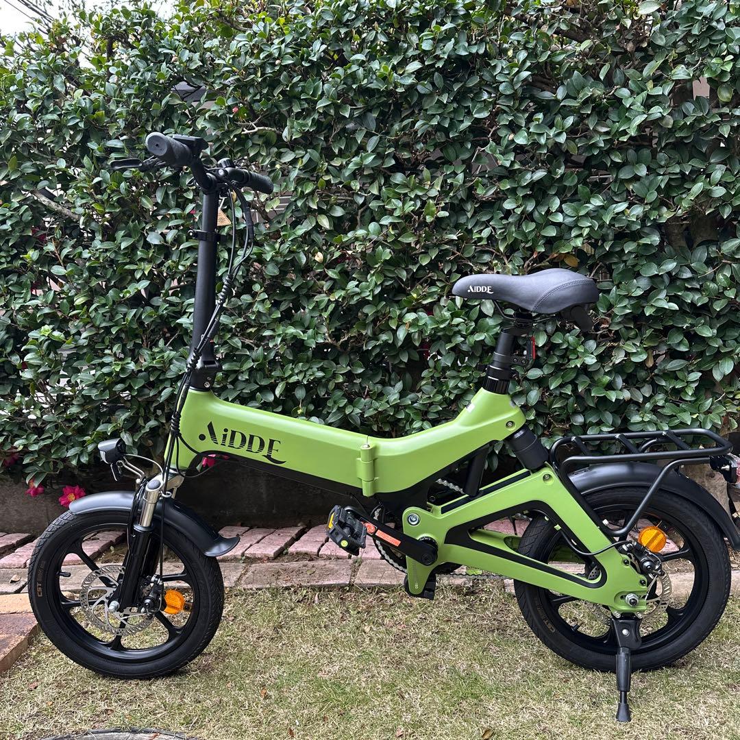 AIDDE A2電動アシスト自転車　16インチ　折りたたみ自転車　ライムグリーン