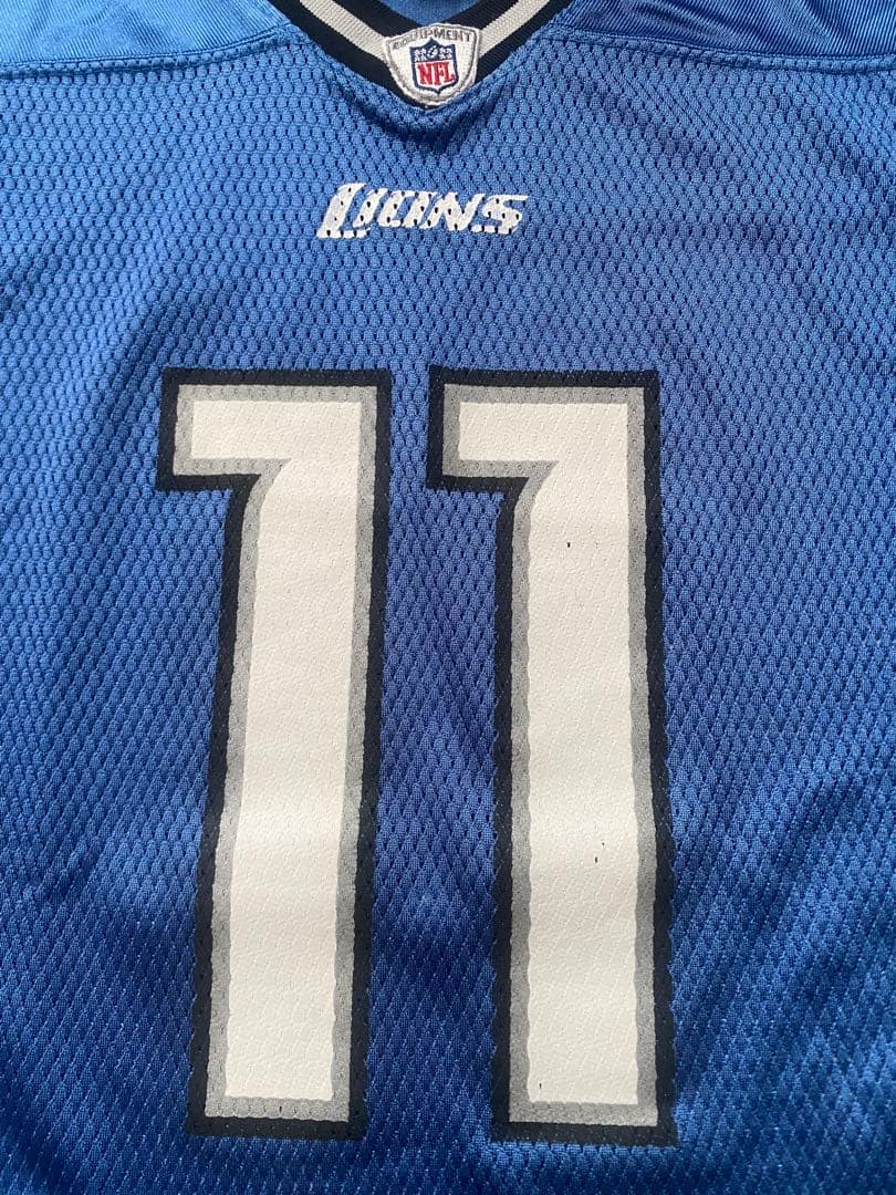 美品 NFL LIONS ユニフォーム jersey ゲーム シャツ XL 11