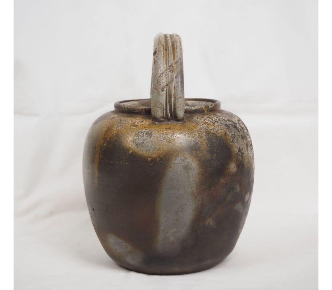 送料無料　明治期　木村長十郎友敬作　備前水注/茶注/水差し　茶道具