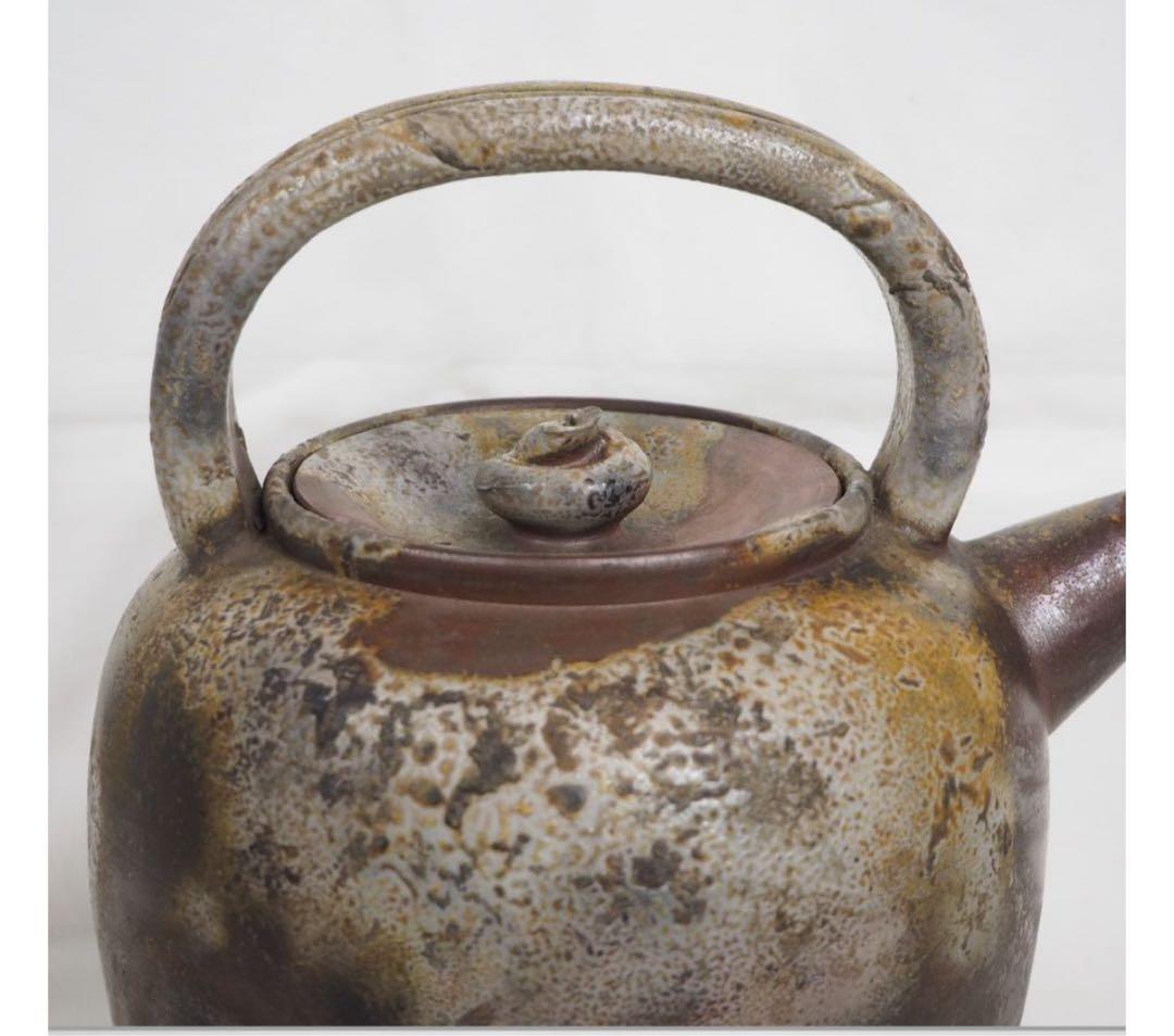 送料無料　明治期　木村長十郎友敬作　備前水注/茶注/水差し　茶道具