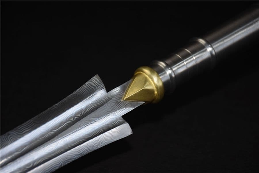 模様竜胆銃 古兵器   武具　刀装具　日本刀　模造刀   居合刀 長尺