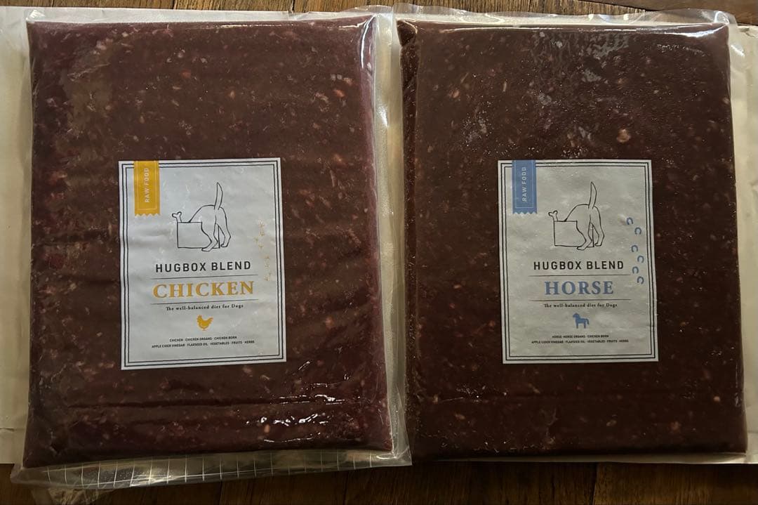 『スズ』HUGBOX BLEND ドッグフード チキン×1ホース×3