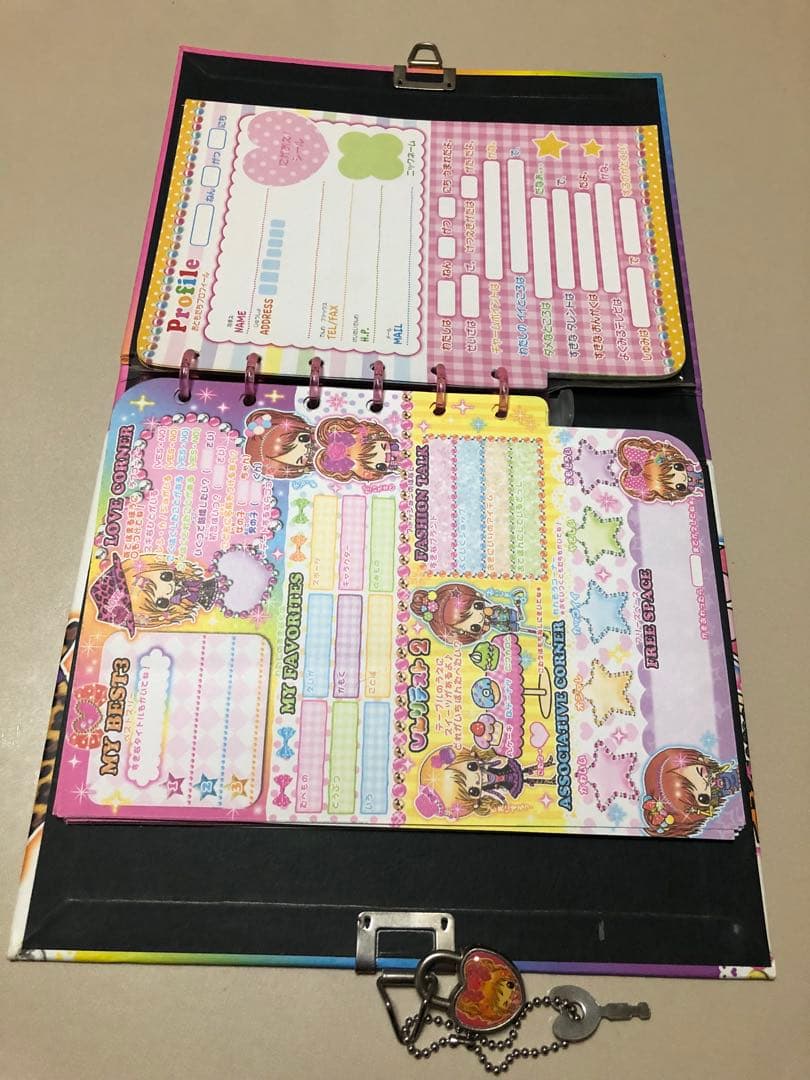 カミオジャパン　鍵付き　プロフィール帳　平成レトロ　激レア