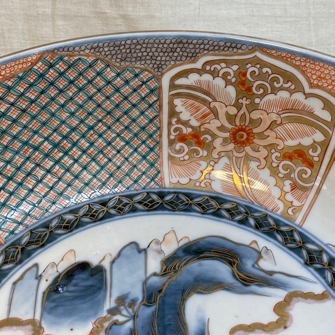 伊万里　古伊万里　大聖寺伊万里　大鉢　花鳥文　金襴手　色絵