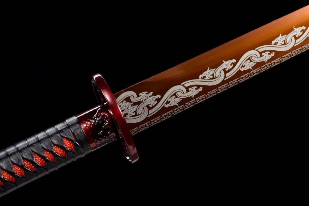 『炎竜唐横刀』古兵器 武具　刀装具　日本刀　模造刀 居合刀 長尺