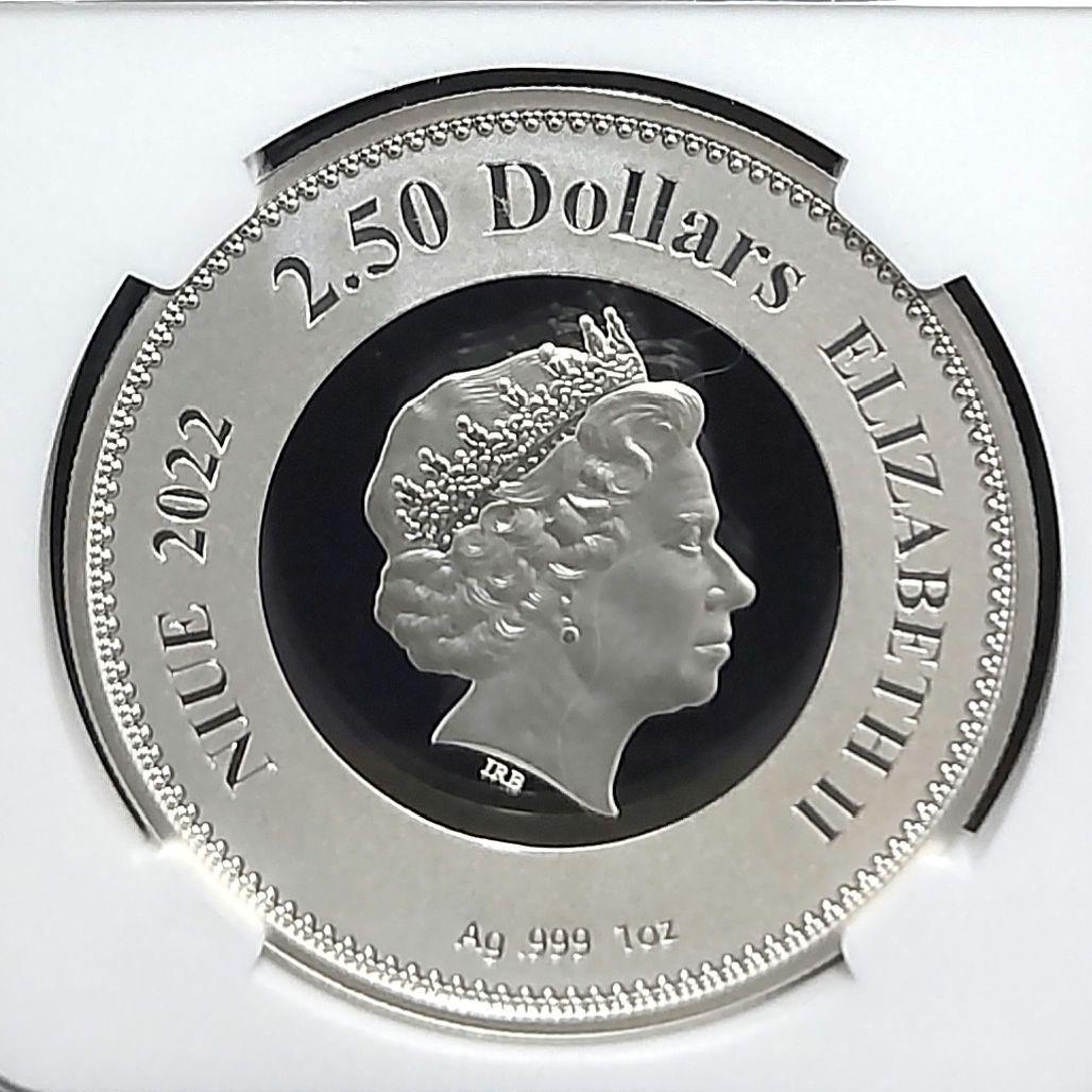 【最高鑑定】 エリザベス2世 追悼記念 NGC PF70 1オンス銀貨 純銀