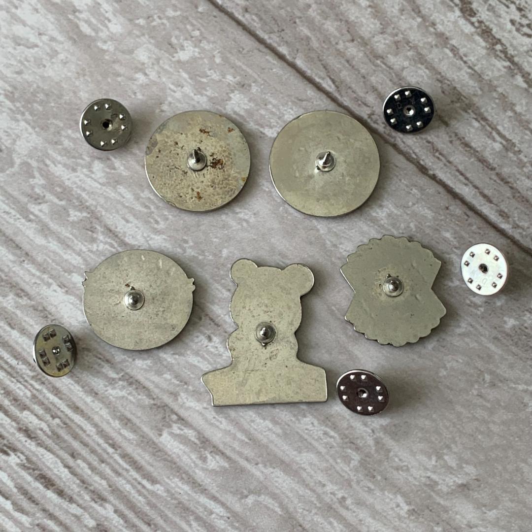 平成レトロ★当時物！ブランドパロディピンバッジ 5個セット ヒス ビームスなど