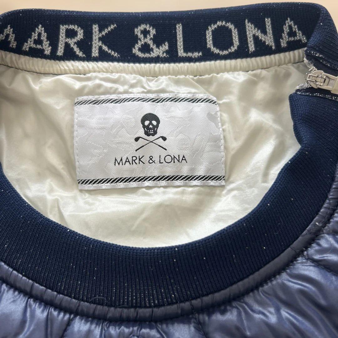 値下げ　MARK & LONA ネイビー ×白　ナイロン中綿