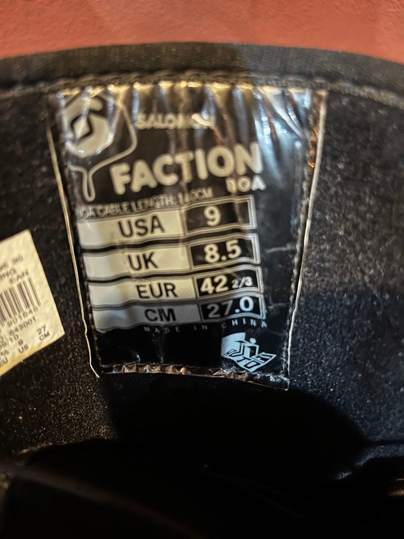 SALOMON サロモン FACTION BOA スノーボード　ブーツ