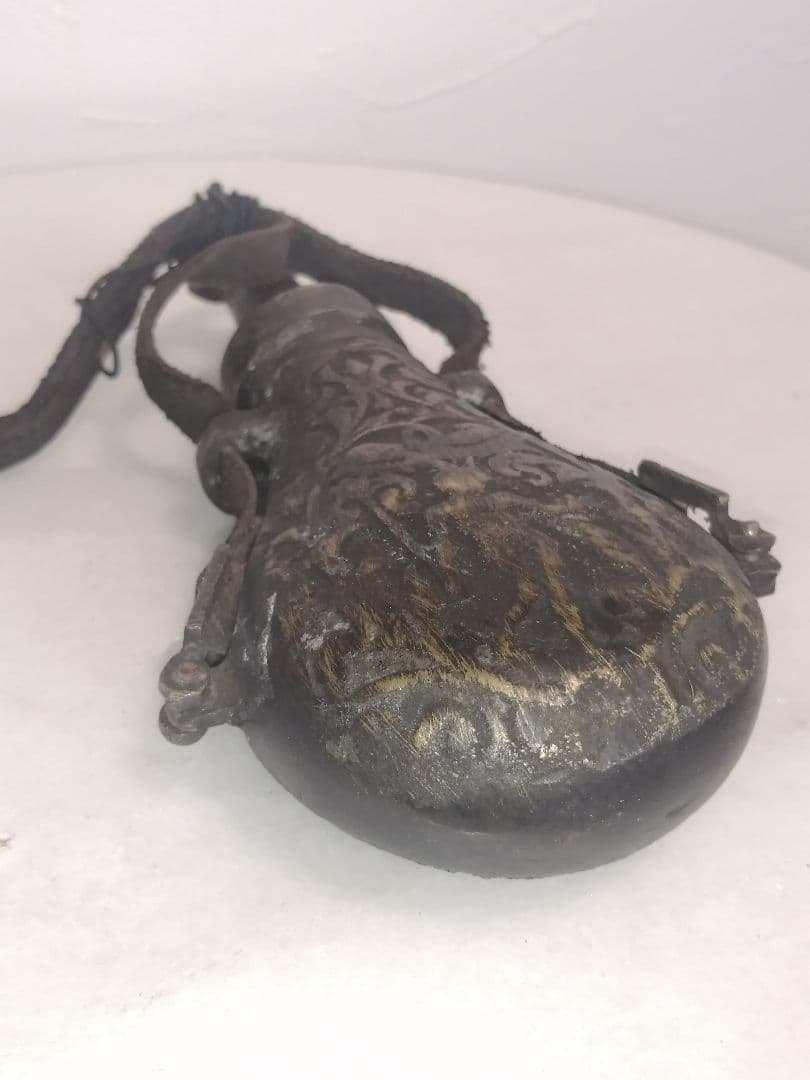 アンティーク 19世紀 火縄銃 火薬入れ