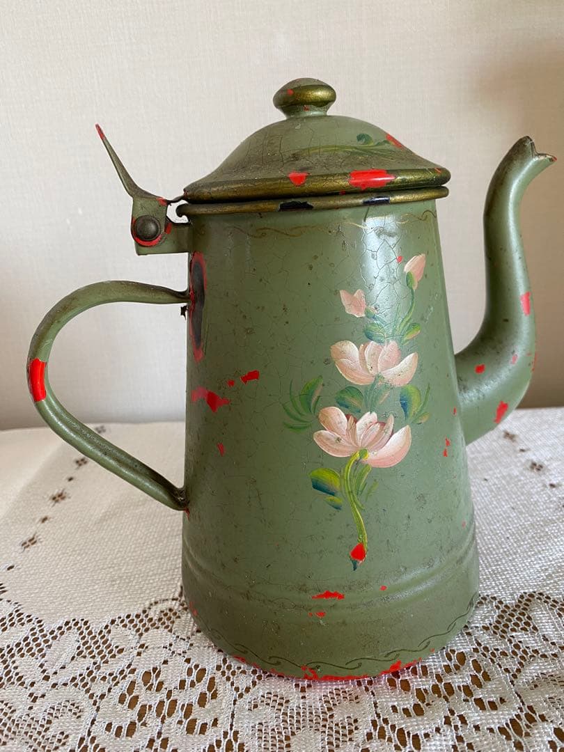 アンティークホーローポット パリ蚤の市