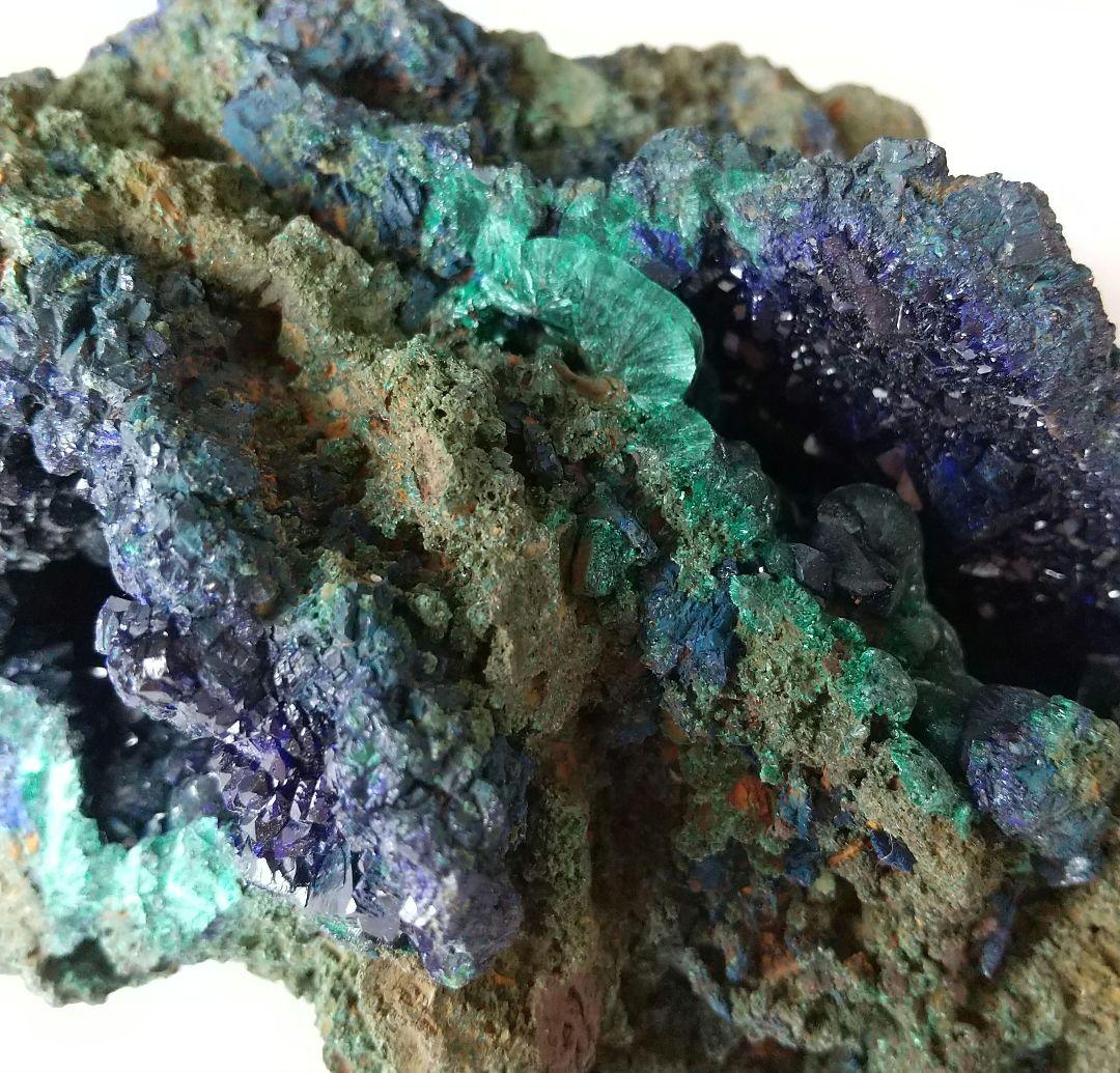 女神の叡智❇️ラオス産 アズライト マラカイト 美形状クラスター 868g