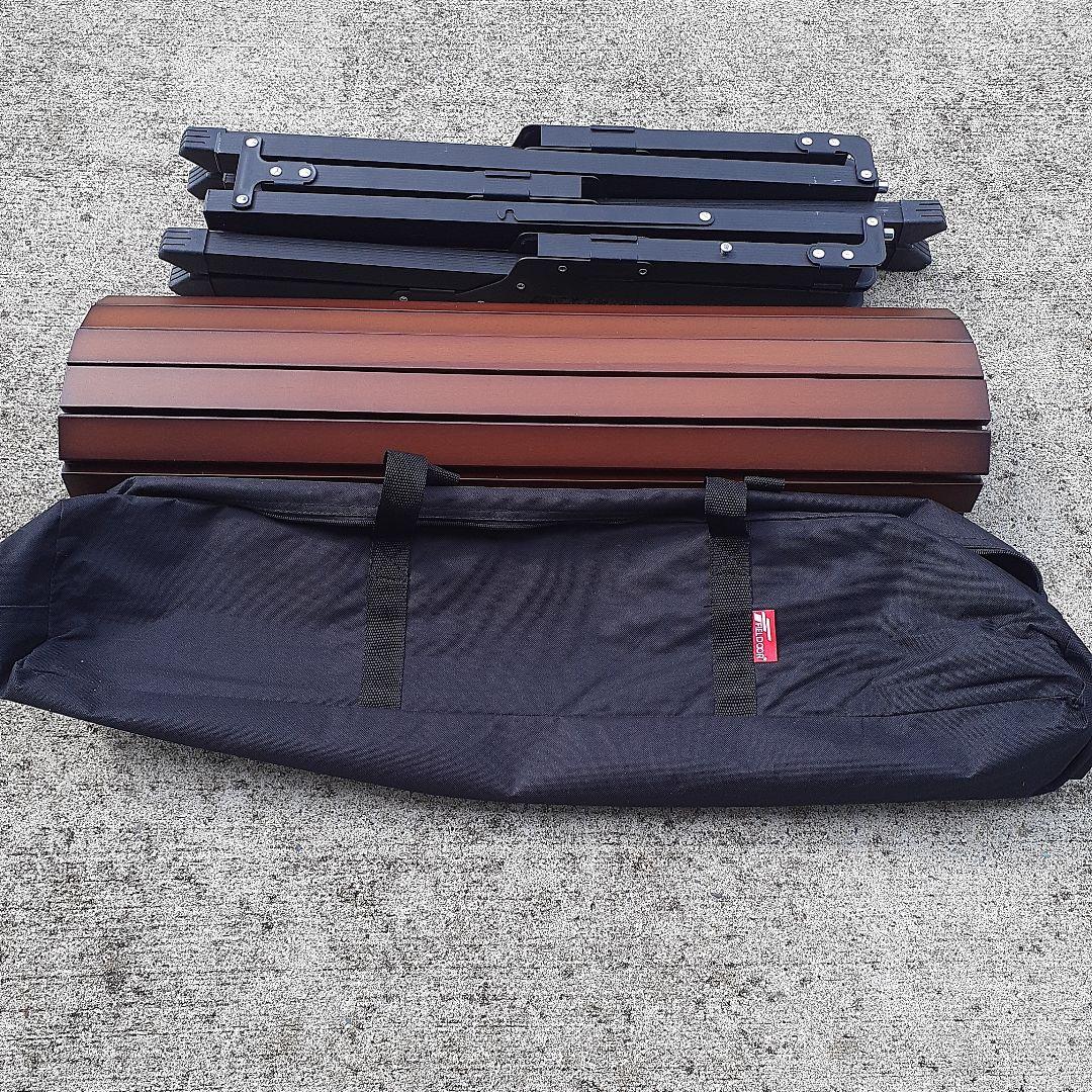 FIELDOOR ウッドロールトップテーブル 120cm×70cm×45cm