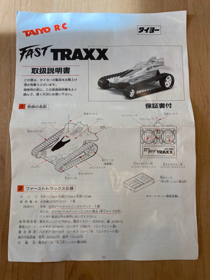 【動作確認済】TAIYOタイヨー FAST TRAXX ファーストトラックス