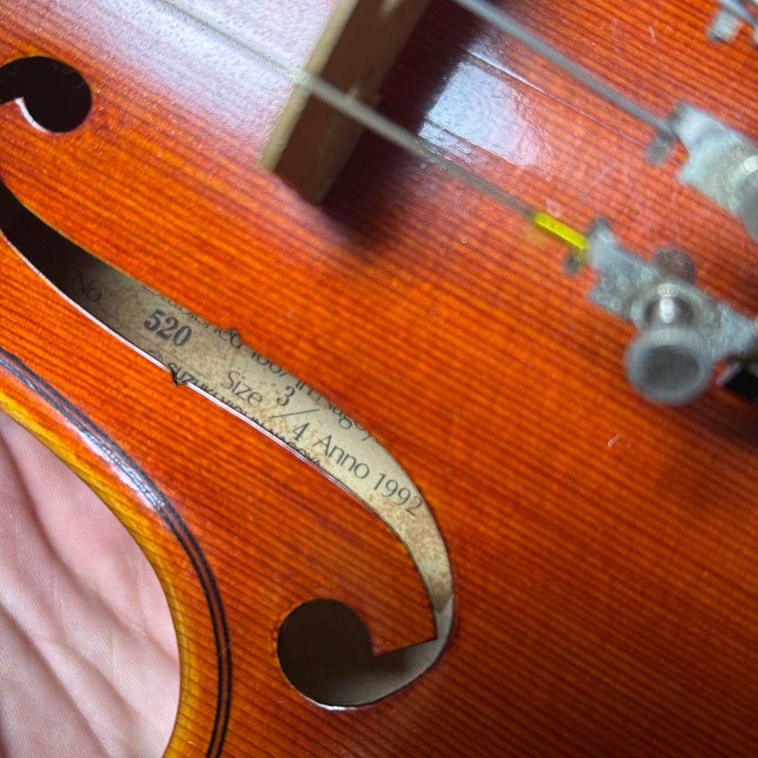 Suzuki No.520 バイオリン　3/4 ケース付き　スズキ　1992年