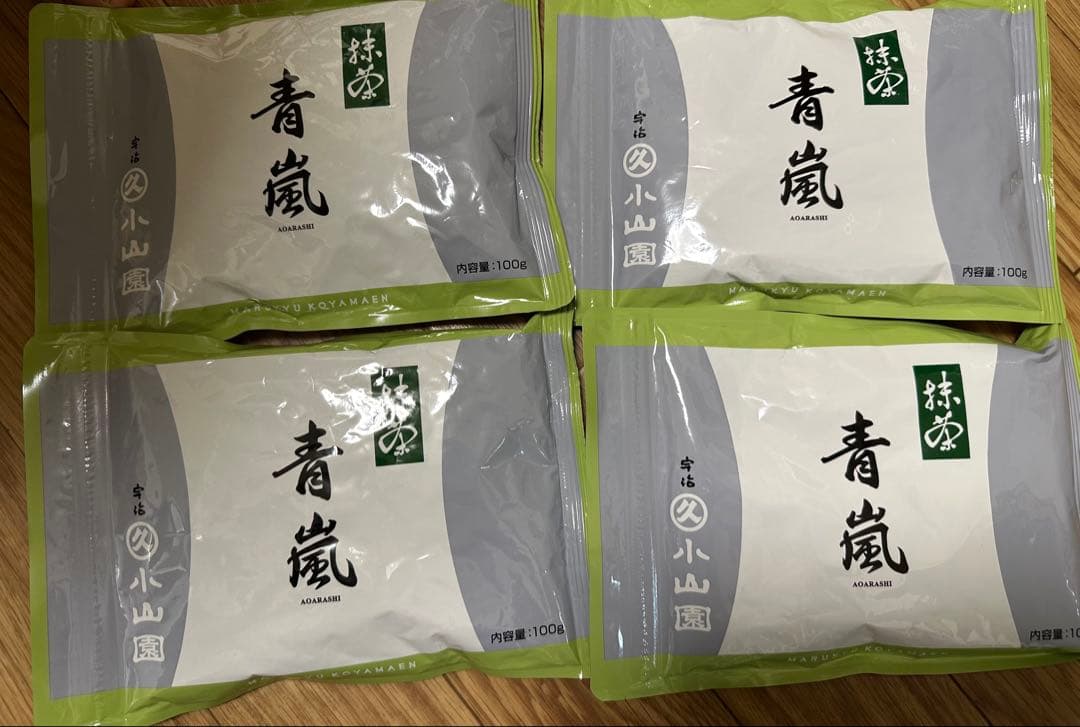 宇治 丸久小山園 薄茶　抹茶 青嵐100g袋入【4袋セット】匿名配送