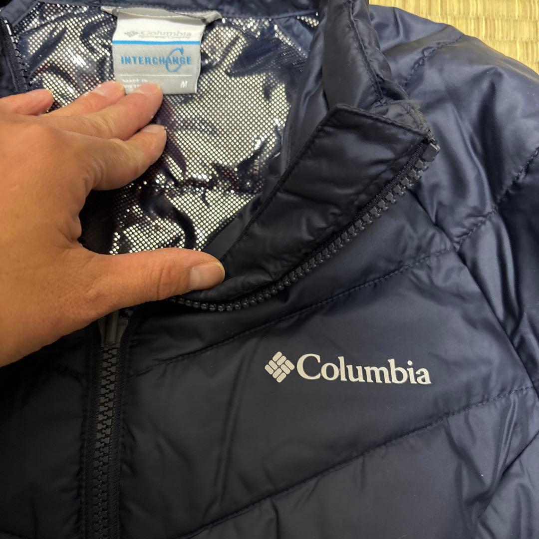 美品コロンビア防水透湿機能オムニテックColumbia3wayアウターM 濃紺