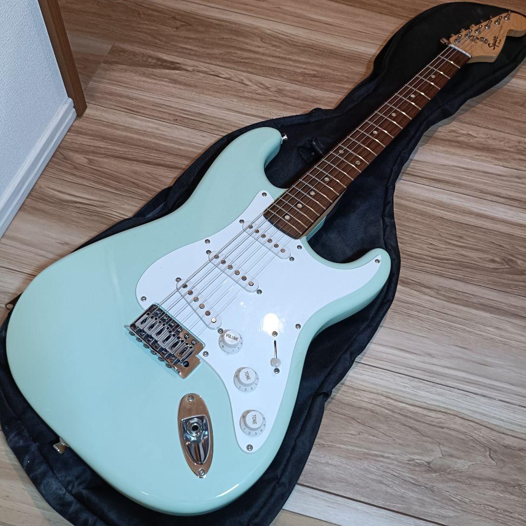 メンテ済｜Squier ストラトキャスター エレキギター サーフグリーン