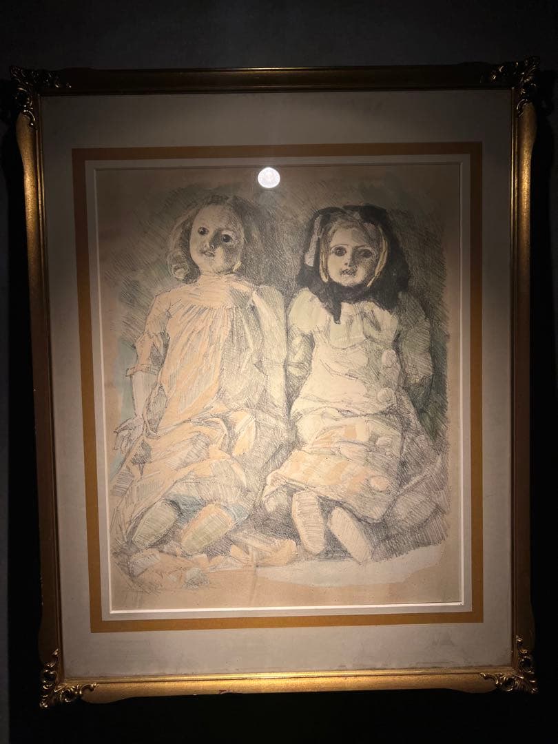 限定100 小磯良平　【人形二体】　lithograph