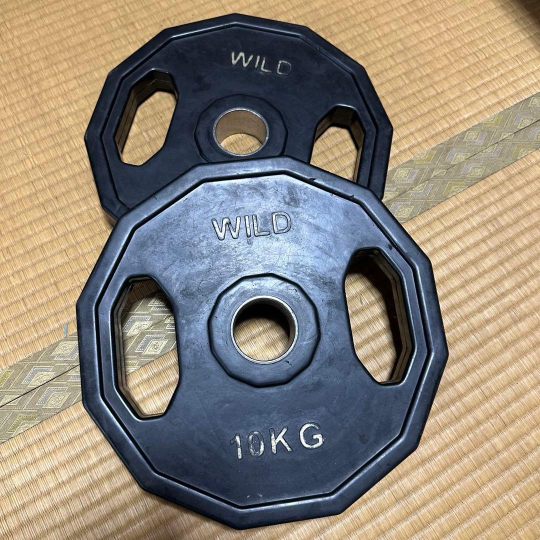 【引き取り限定 神奈川県】ダンベルプレート125kgシャフト&クリップ付き！